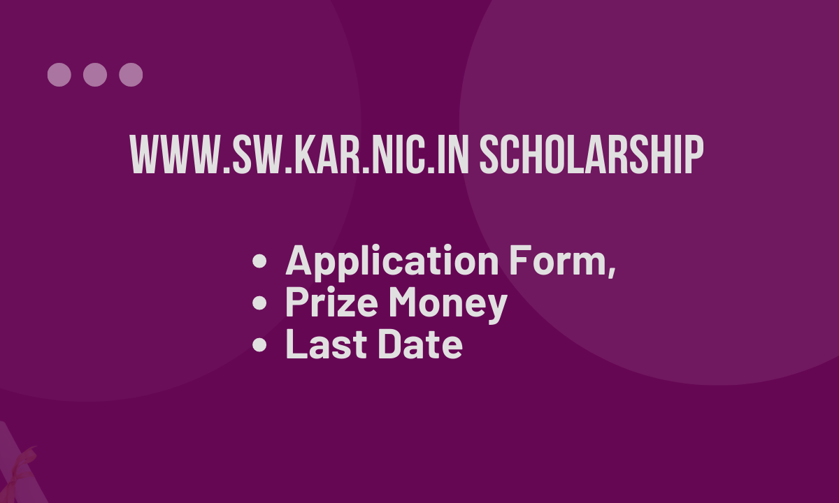sw.kar.nic.in Scholarship
