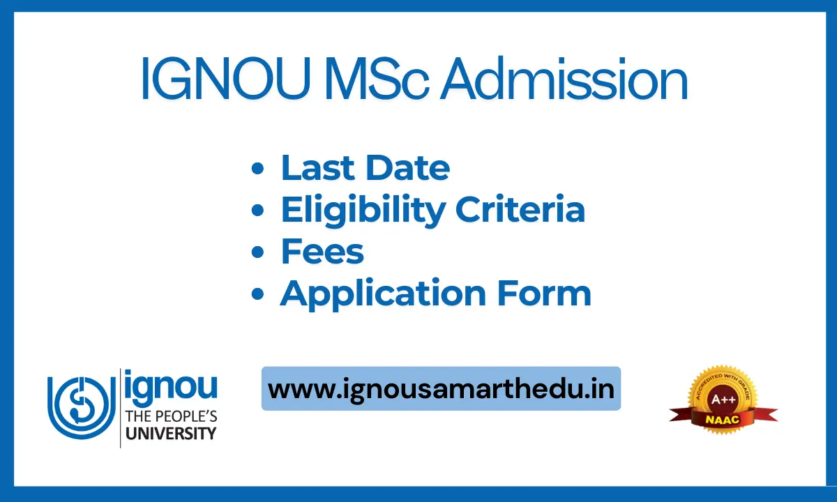 IGNOU MSc Admission