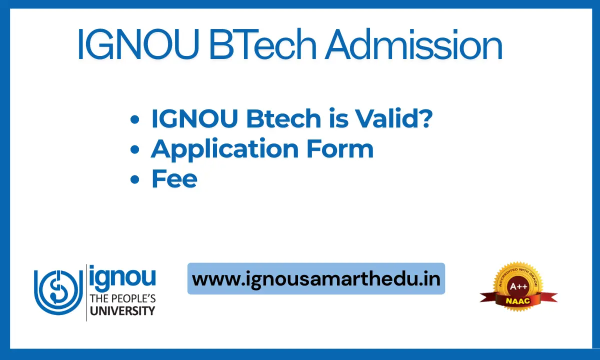 IGNOU Btech Admission