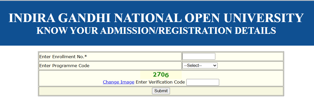 ignou admission status check